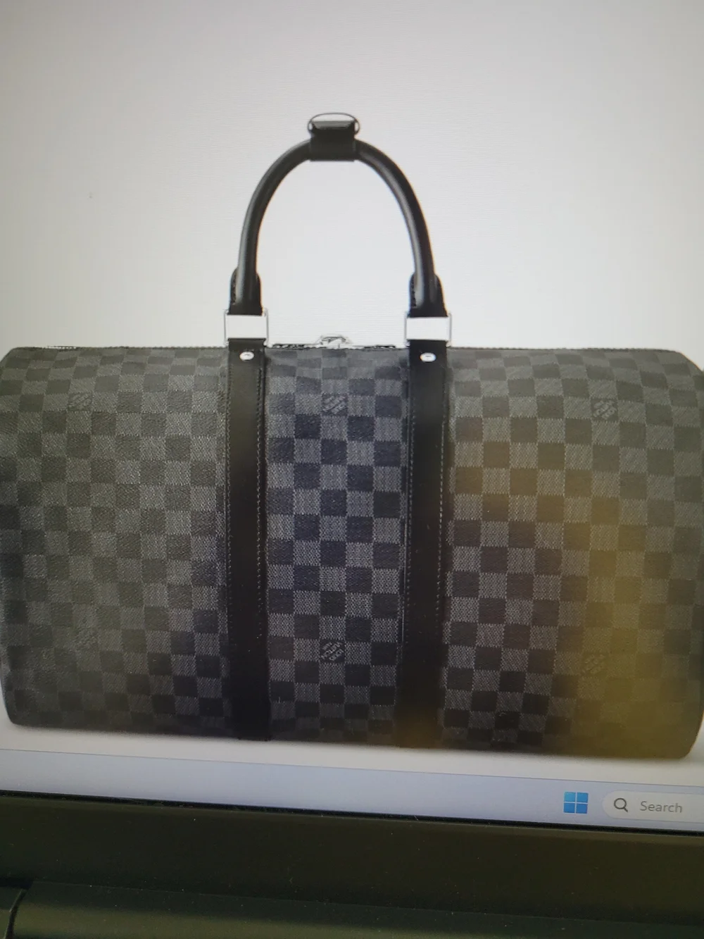 Louis Vuitton Men's Black Damier Keepall 45 Duffel Bag